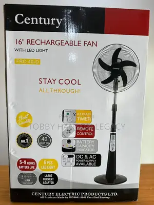 Century 16 Inches Rechargeable Fan With Led Light FRC-40-D With Five B