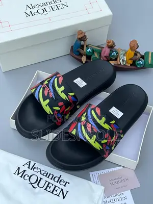 Alexander McQueen Graffiti Seal Slides