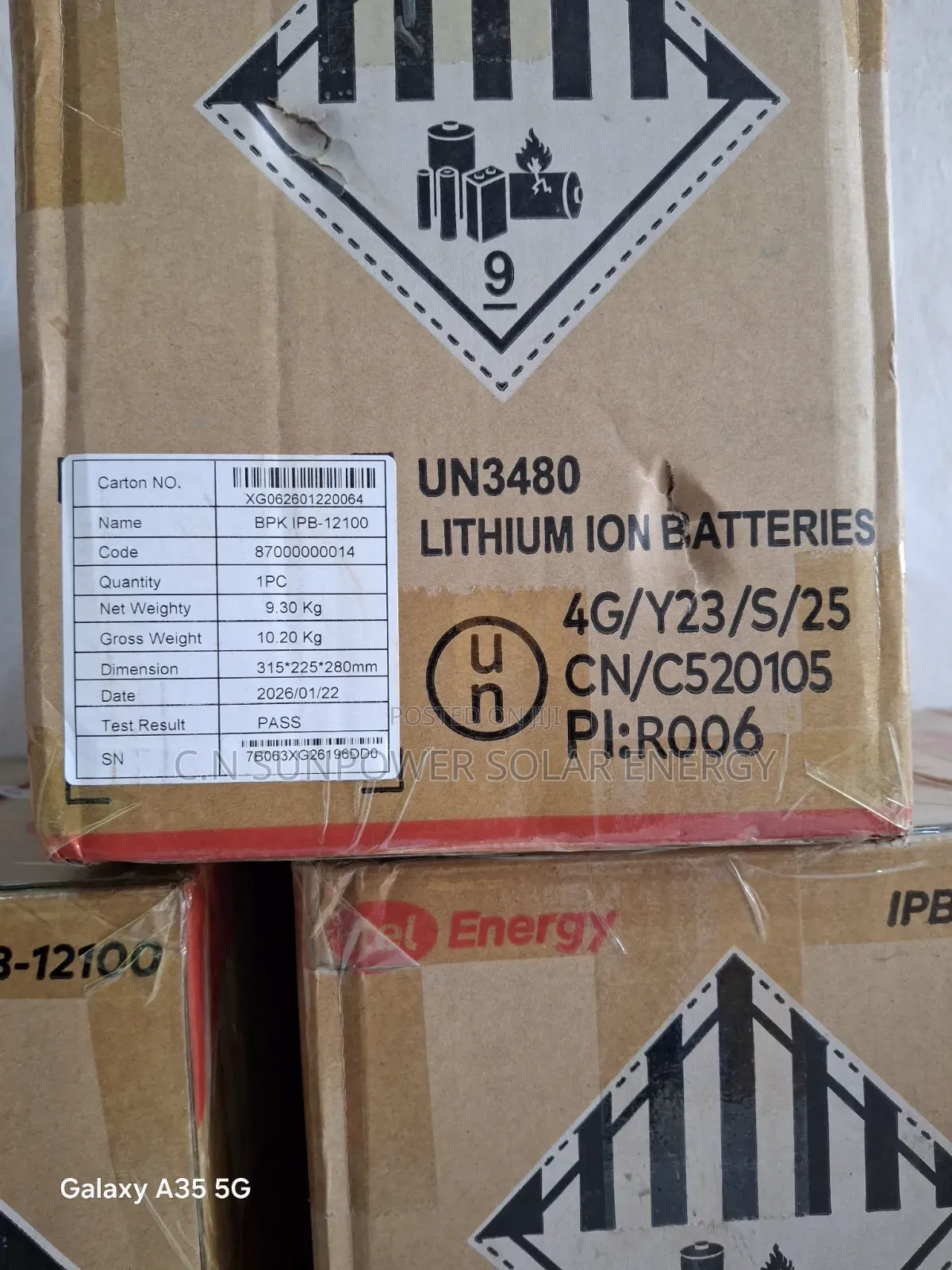 1.2kwh 12v Itel Lithium-Iron Battery