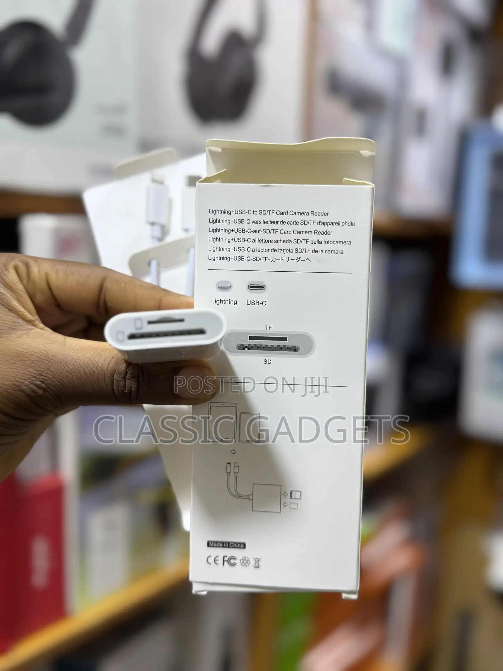 Lightning+Usb-c To Sd/Tf Camera Card Reader