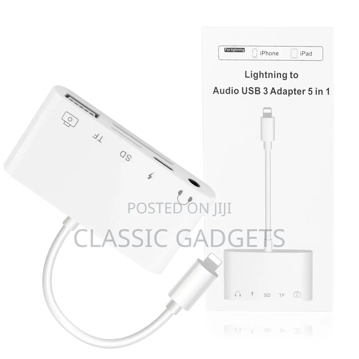 5 in 1 Multi-Port 3.5mm Audio Sd Tf Card Reader Adapter