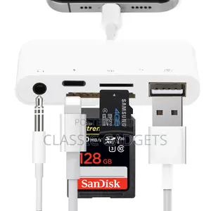 5 in 1 Multi-Port 3.5mm Audio Sd Tf Card Reader Adapter