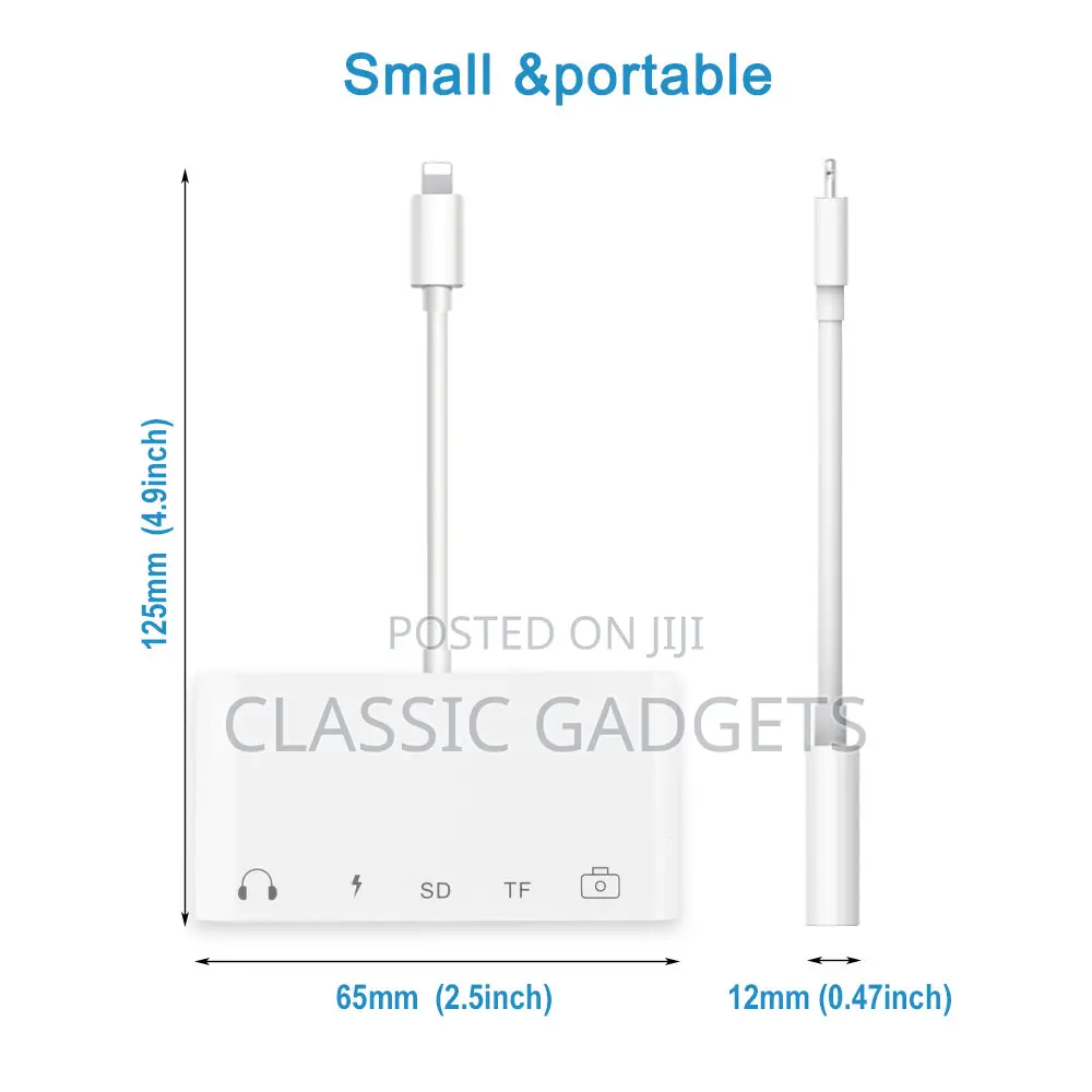 5 in 1 Multi-Port 3.5mm Audio Sd Tf Card Reader Adapter