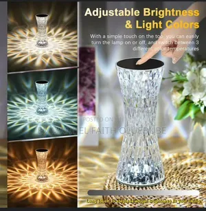 Crystal Table Lamp With Remote Control