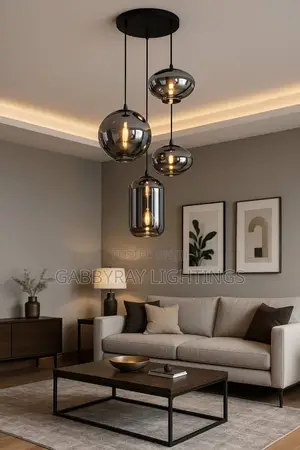 4 in 1 Soot Glass Chandelier