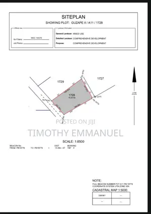 10.29 Hectares C of O Guzape 2 Plot 1728