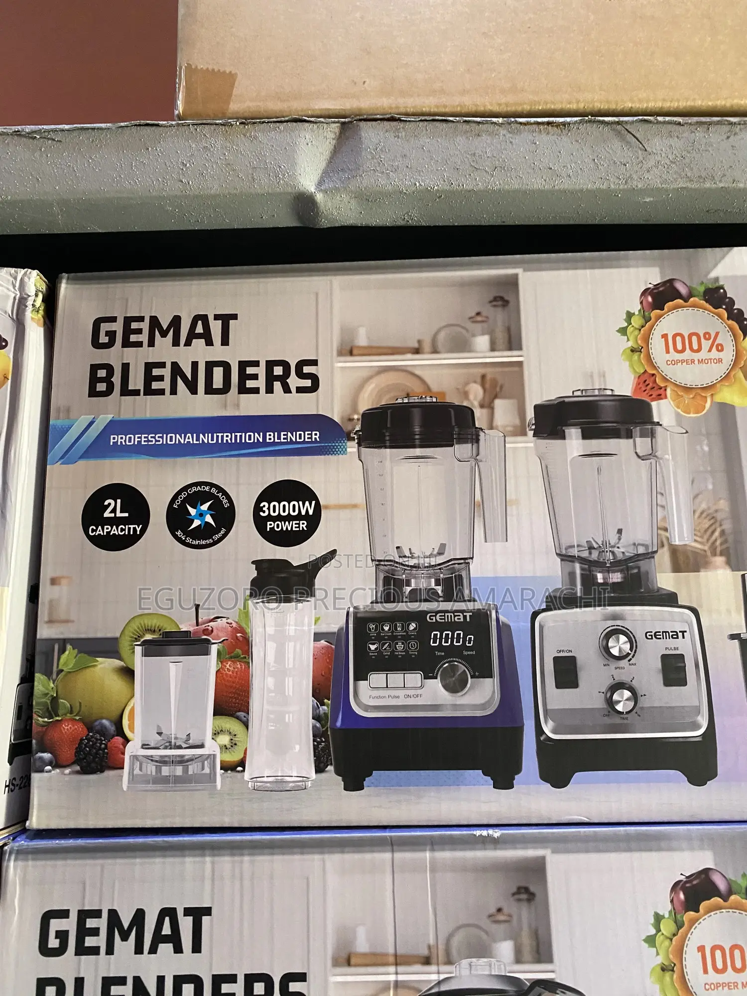 2litres Gemat Commercial Blender-3000w