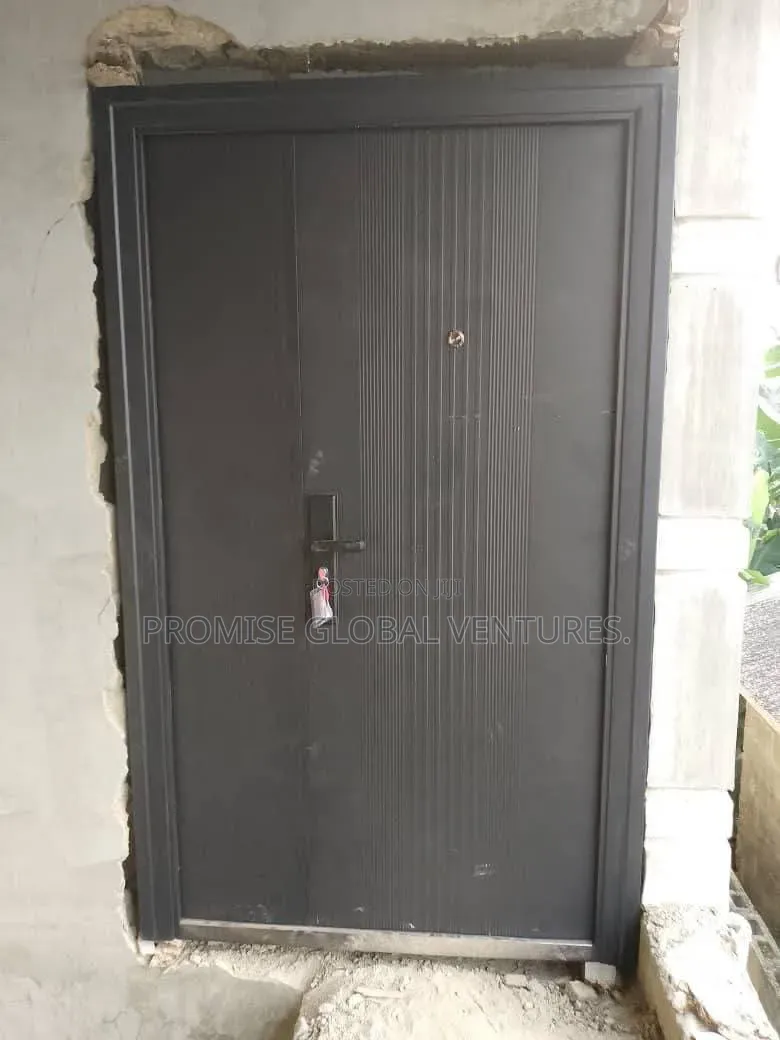4ft Black Steel Door
