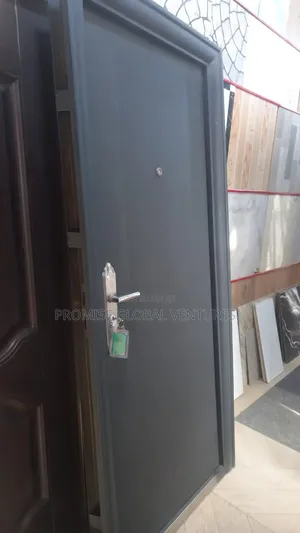 4ft Black Steel Door