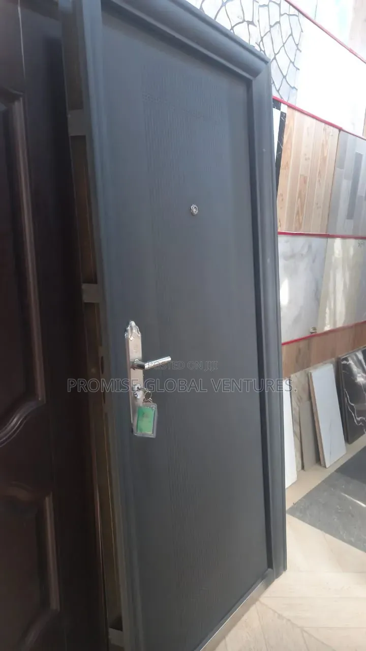 4ft Black Steel Door