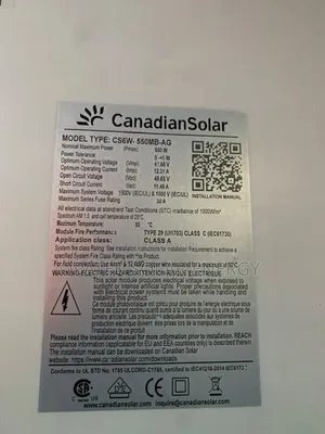 Canadian Solar Panel 550w Available