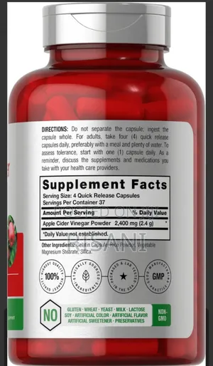 Apple Cider Vinegar Supplement Capsules by 150 Capsules