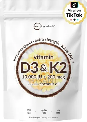 Vitamin D3+ 2 in 1 Formula Enrich With Coconut Oil 300 Soft Gels