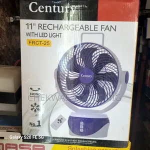 Century 11" Rechargeable Fan With Led Light