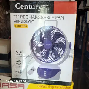 Century 11" Rechargeable Fan With Led Light