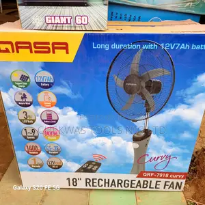 Qasa 18" Rechargeable Fan QRF - 7918 Curvy
