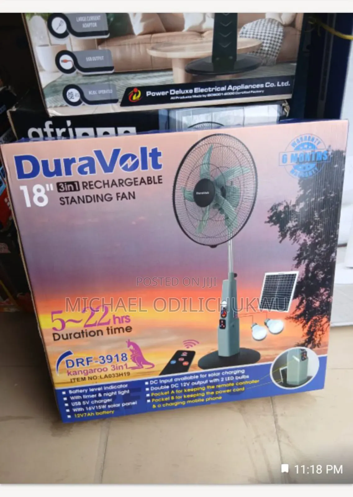 Rechargeable Standing Fan