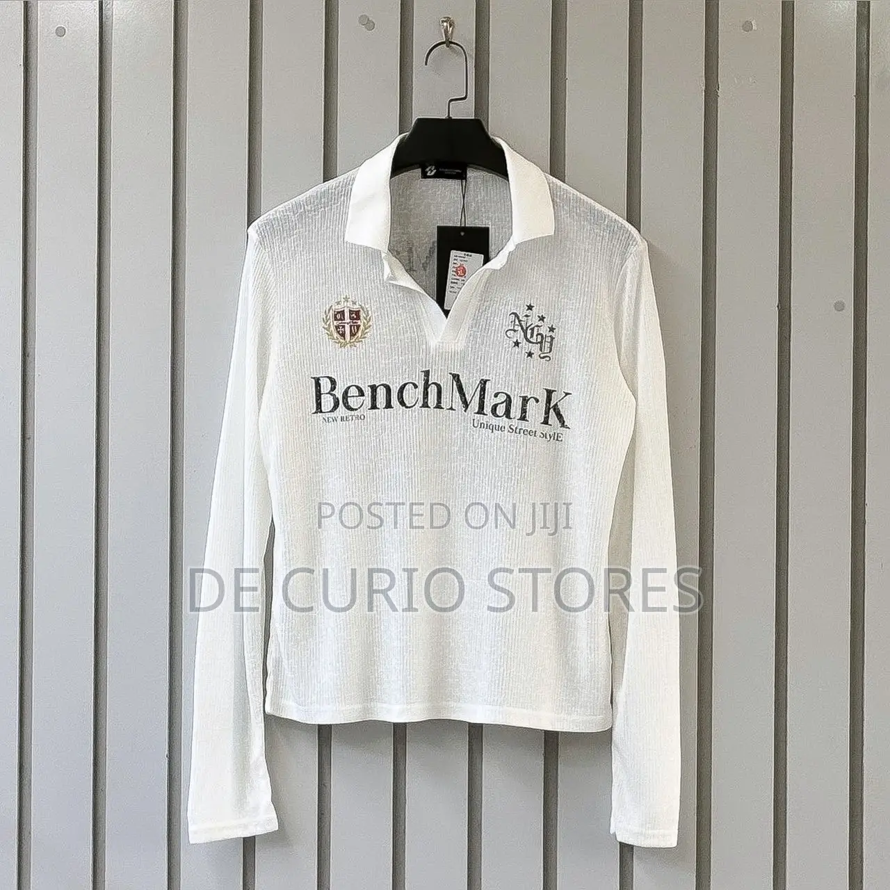 Benchmark Retro Style Long-Sleeve Polo
