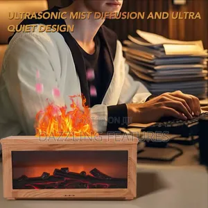 Premium Fireplace Aromatherapy Diffuser Realistic Flame Led Humidifier