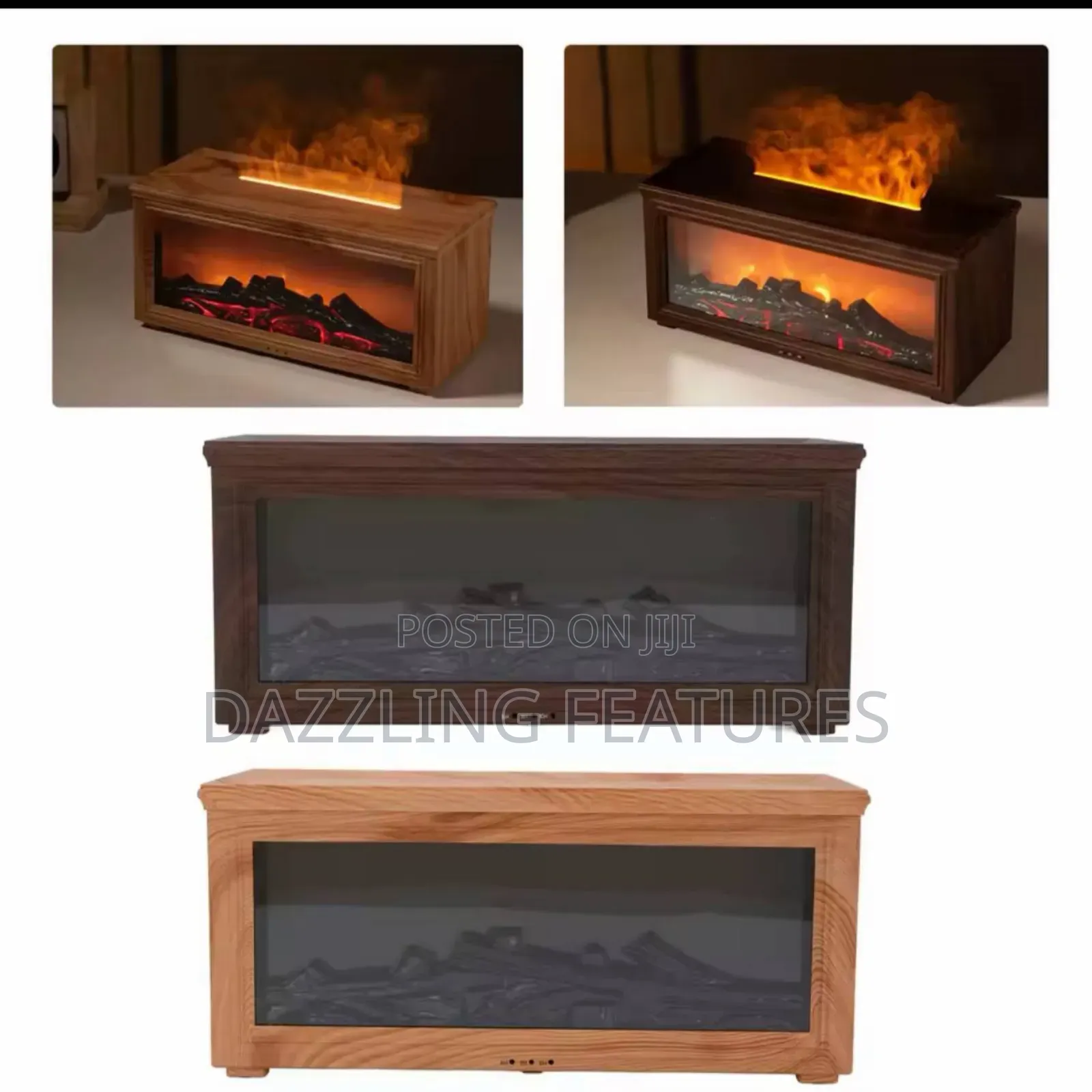 Premium Fireplace Aromatherapy Diffuser Realistic Flame Led Humidifier