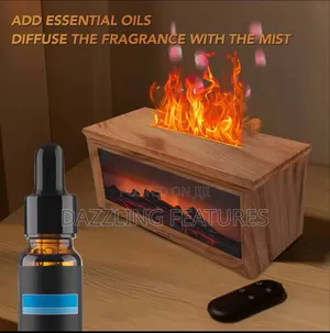 Premium Fireplace Aromatherapy Diffuser Realistic Flame Led Humidifier