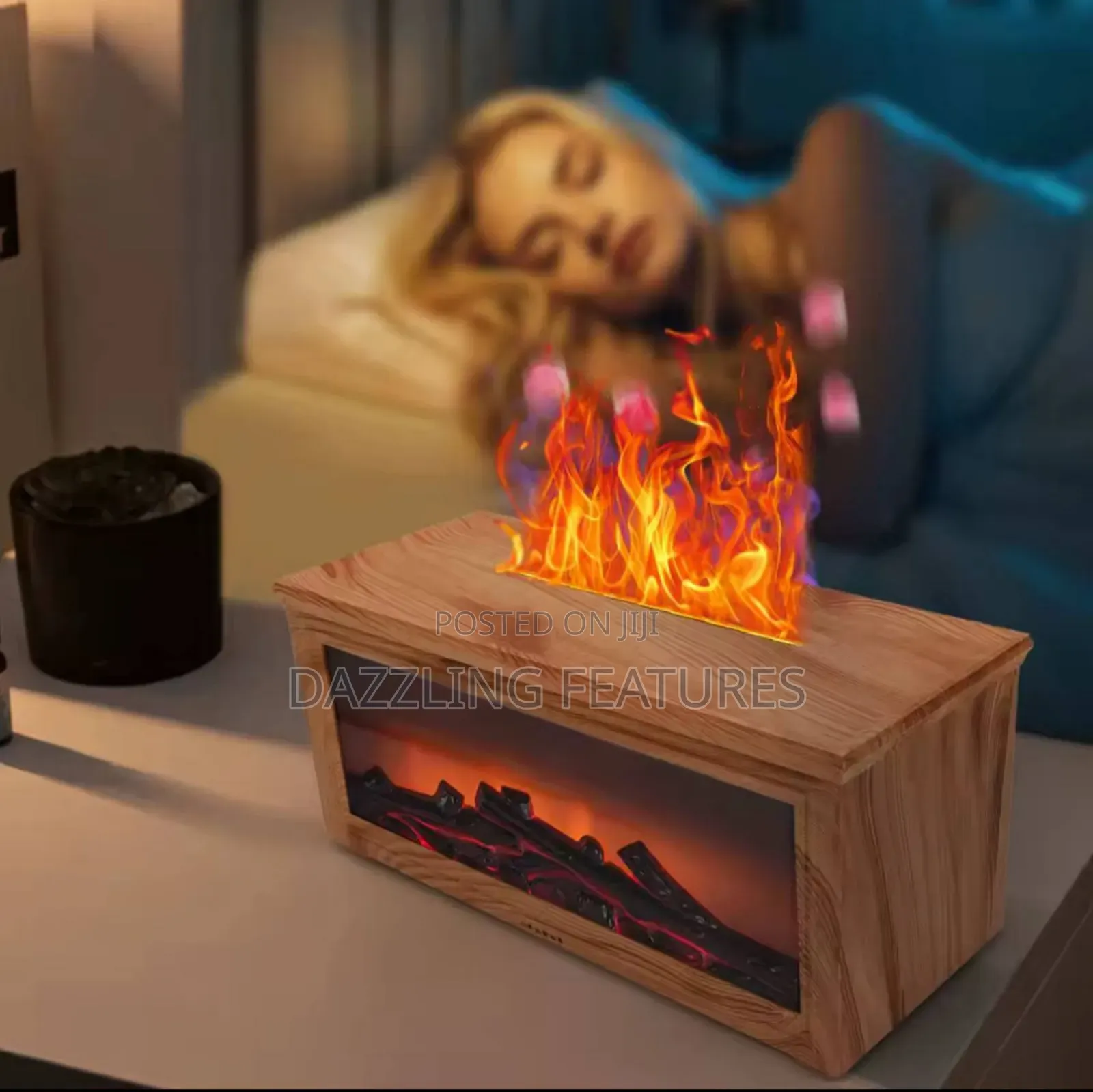 Premium Fireplace Aromatherapy Diffuser Realistic Flame Led Humidifier