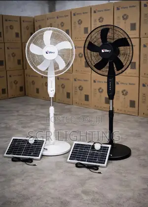 Solar Powered Standing Fan,16-18 Inch Rechargeable Fan,Lithium Battery