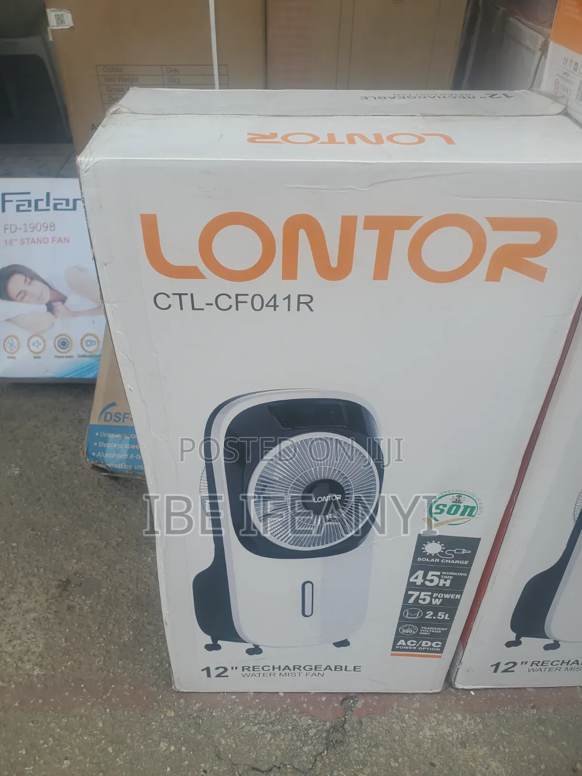 Lontor Rechargeable Mist Box Fan