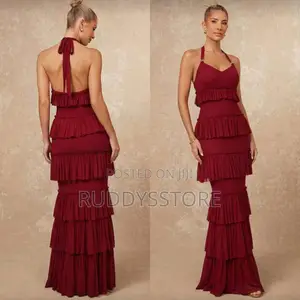 Layered Ruffle Maxi Dress