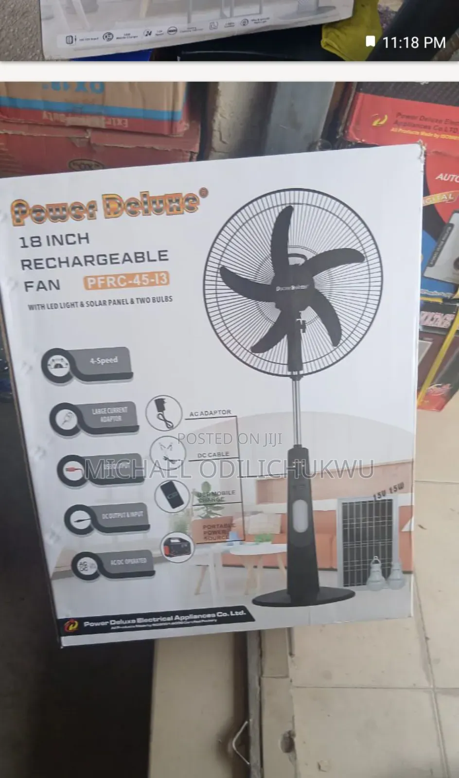 Solar Rechargeable Fan