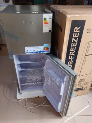 Snowsee Refrigerator-Freezer in Stunning Silver Finish.