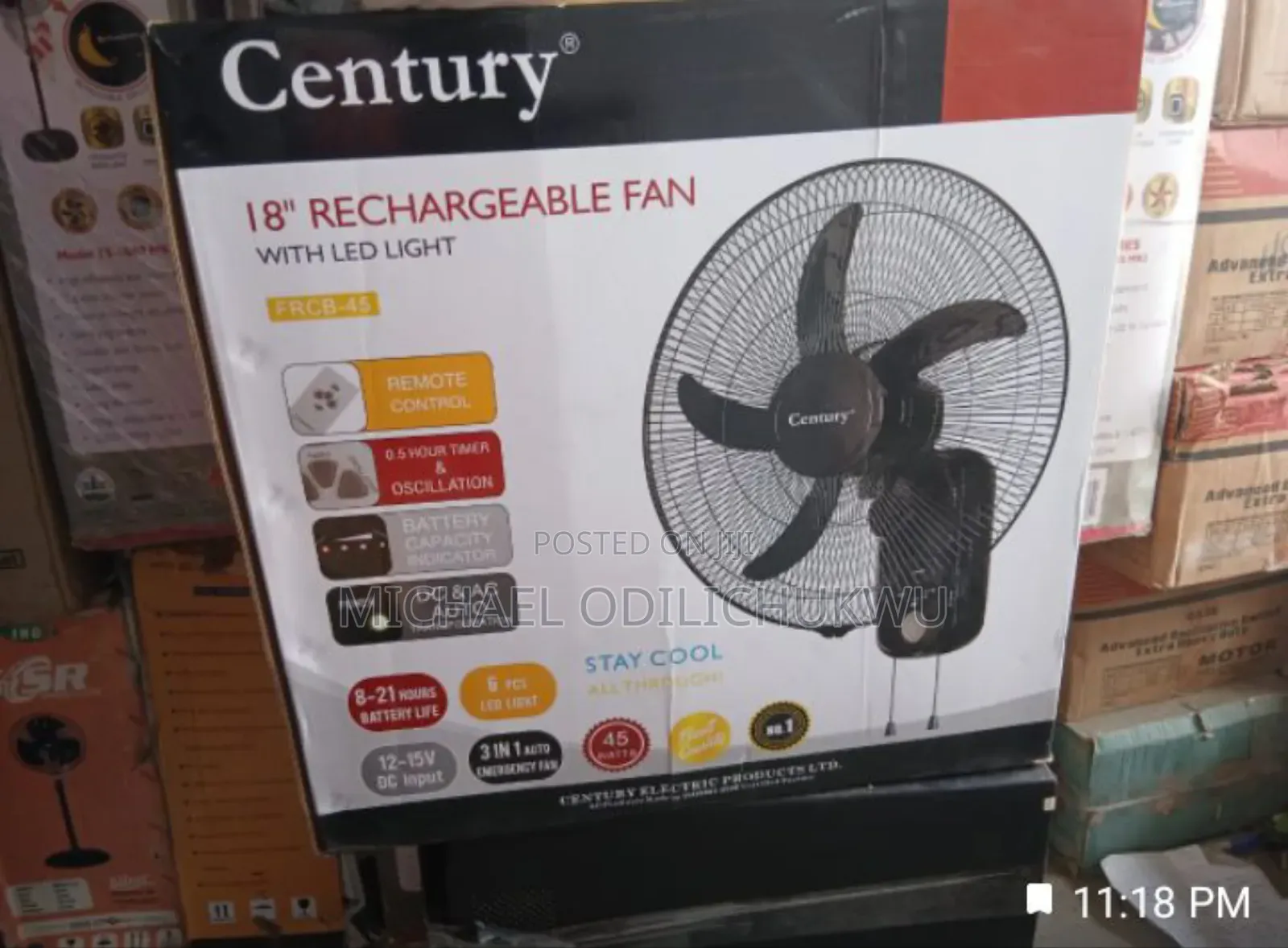 Rechargeable Wall Fan