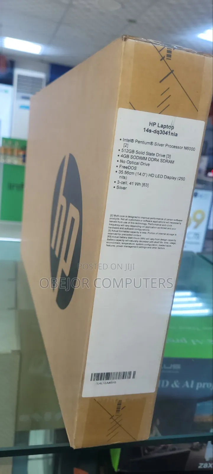 New Laptop HP 14S 4GB Intel SSD 512GB