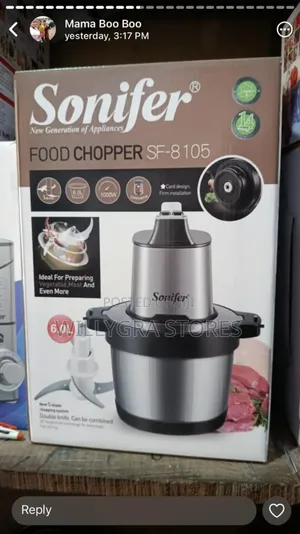Sonifer Electric Food Chopper / Meat Grinder (6 L, 1000 W)