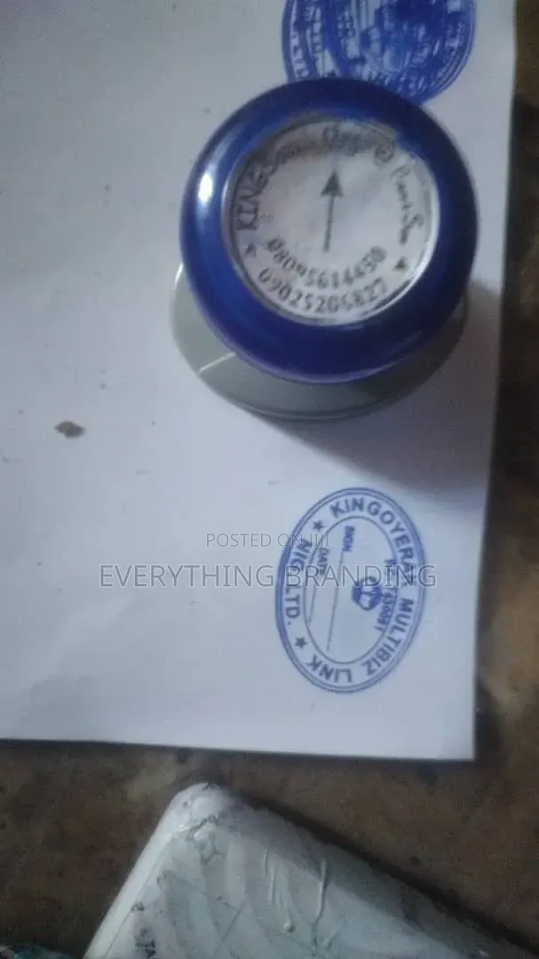 Customised Oval Pre-Ink Stamp for Branding or Office Use