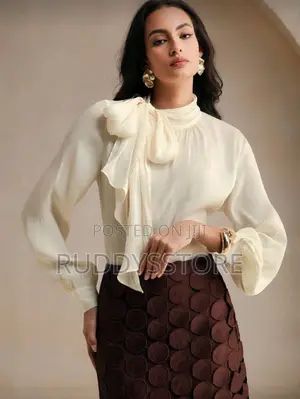 Sleeved Tie Cuff Chic Blouse