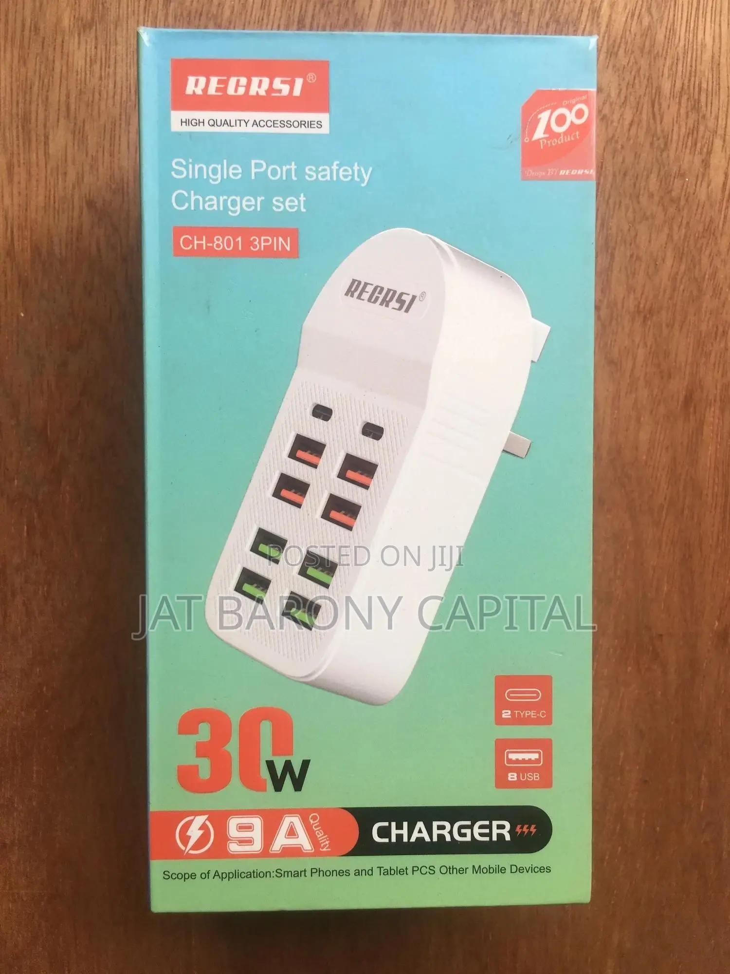 Recrsi 10 Port Usb Wall Socket Adapter