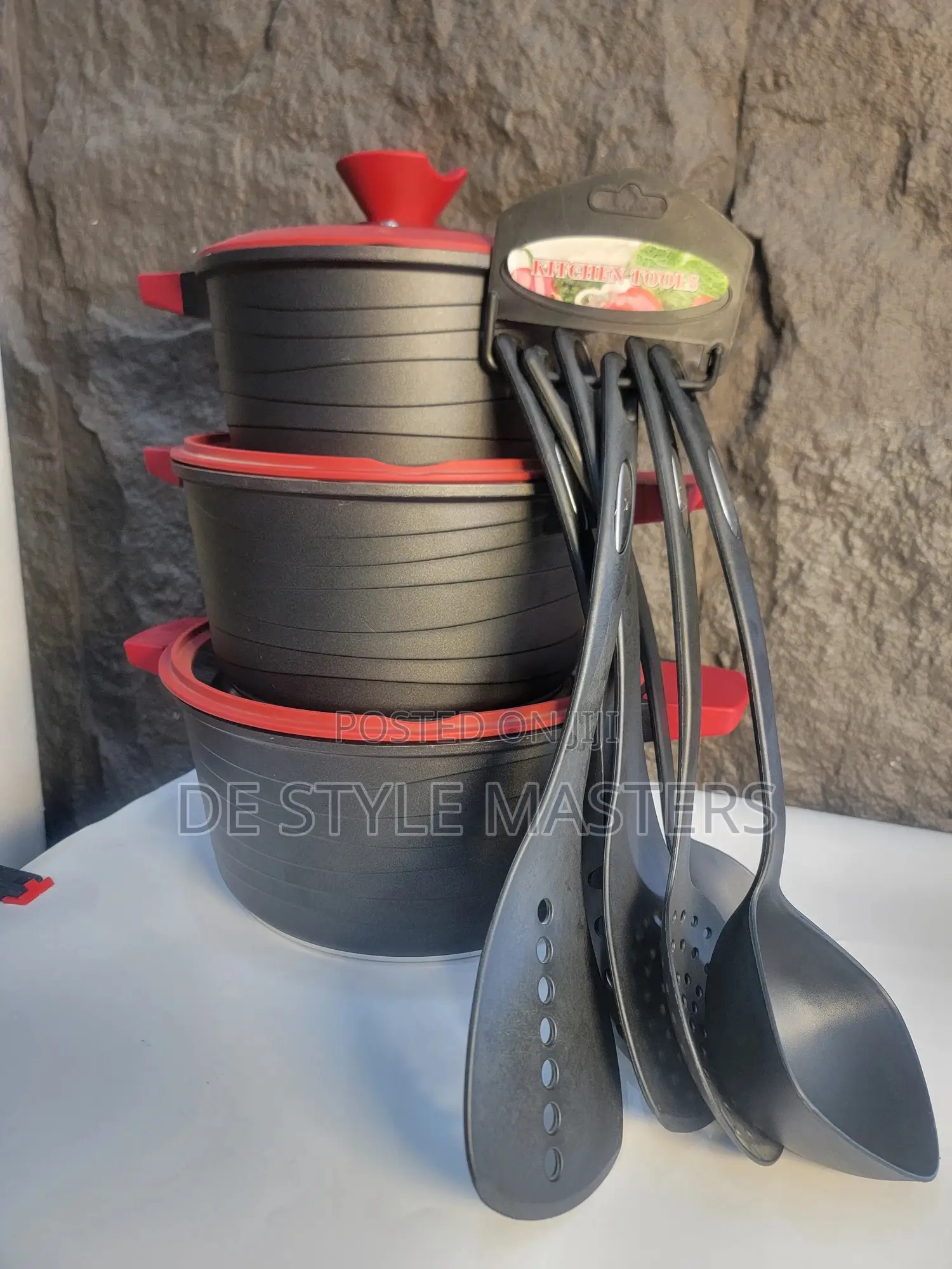 Granite Non-Stick Pot + Cookware Utensils