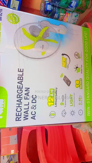Affordable Rechargeable Wall Fan Enugu Nigeria, Selling Fast!