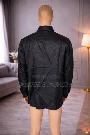 Glossy Flowers Shirt [Black]