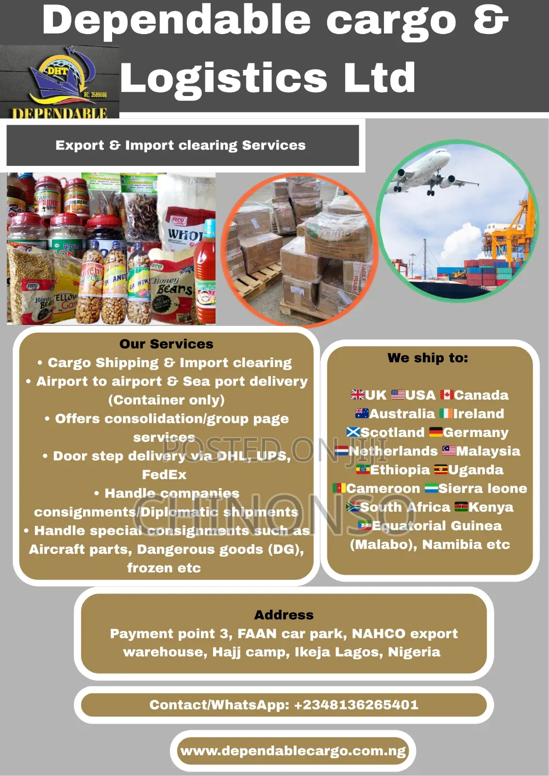 Cargo Shipping And Logistics (Export/Import)
