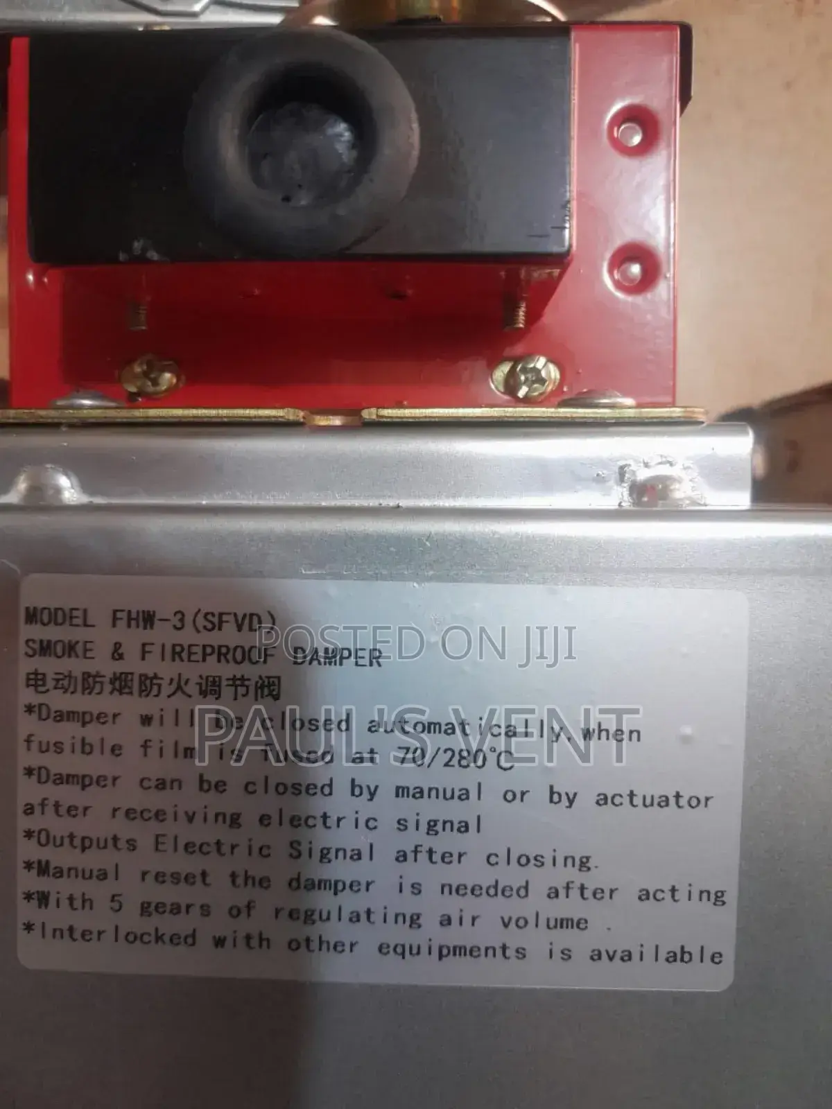 Motorized Fire Damper 200x200