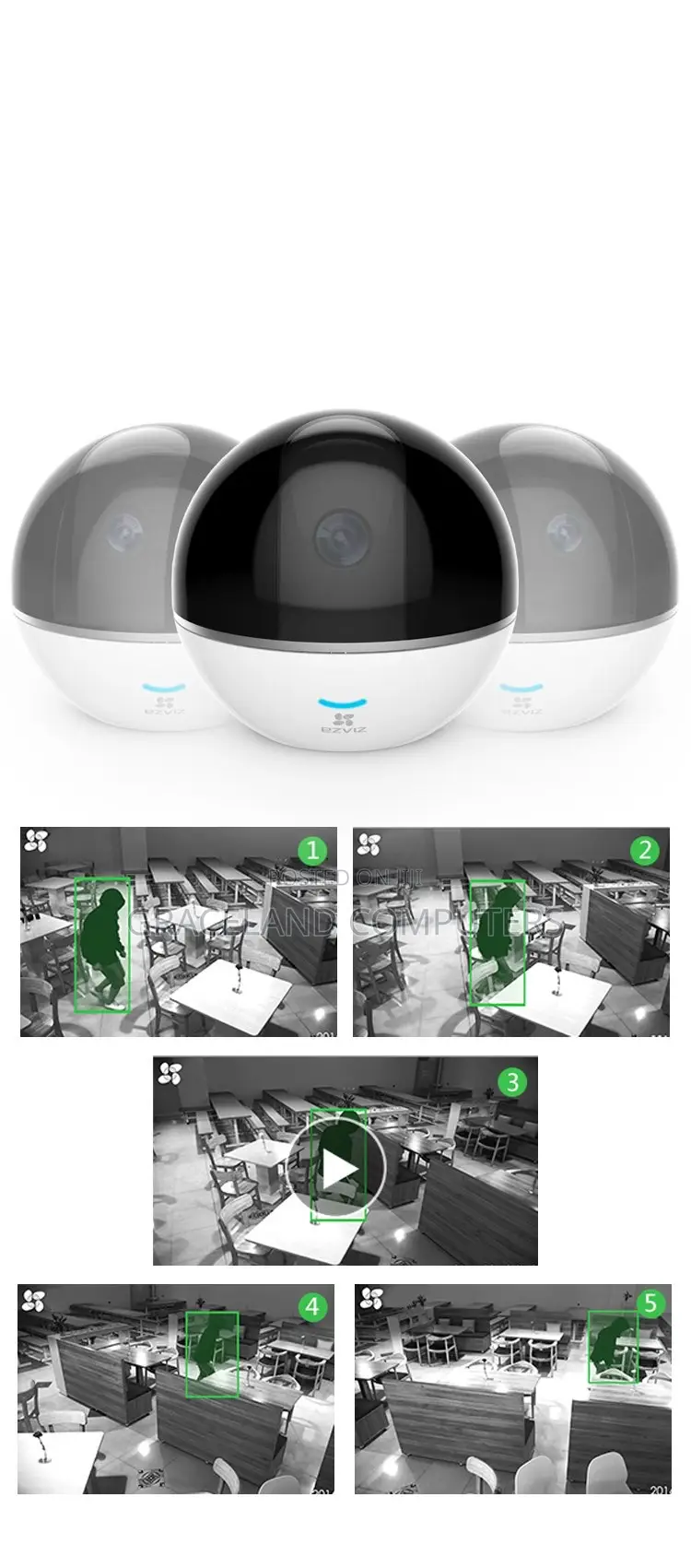 Ezviz C6tc - Full-Room Coverage, Motion Tracking Master Wifi Camera