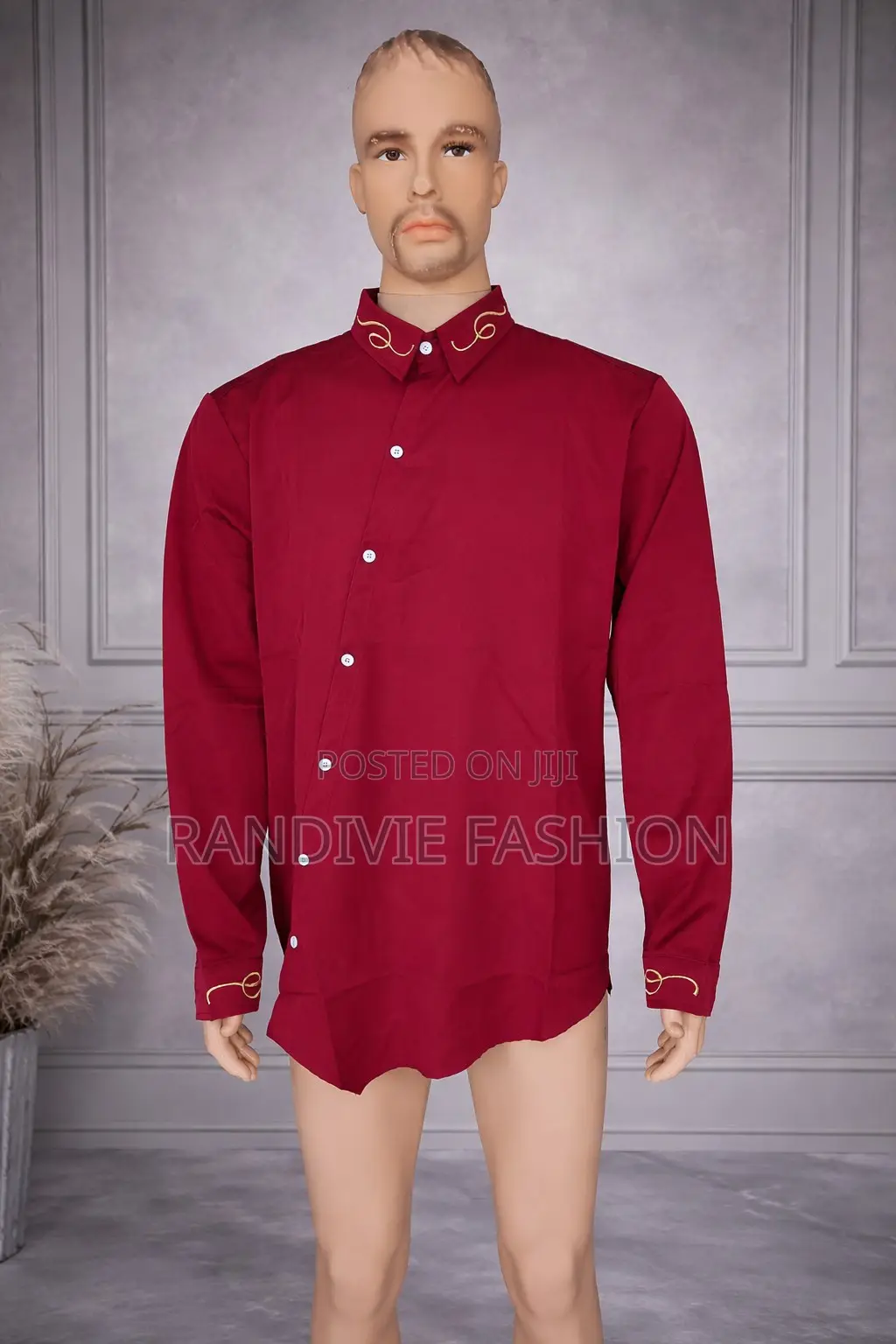 V Fancy Shirt [Wine]