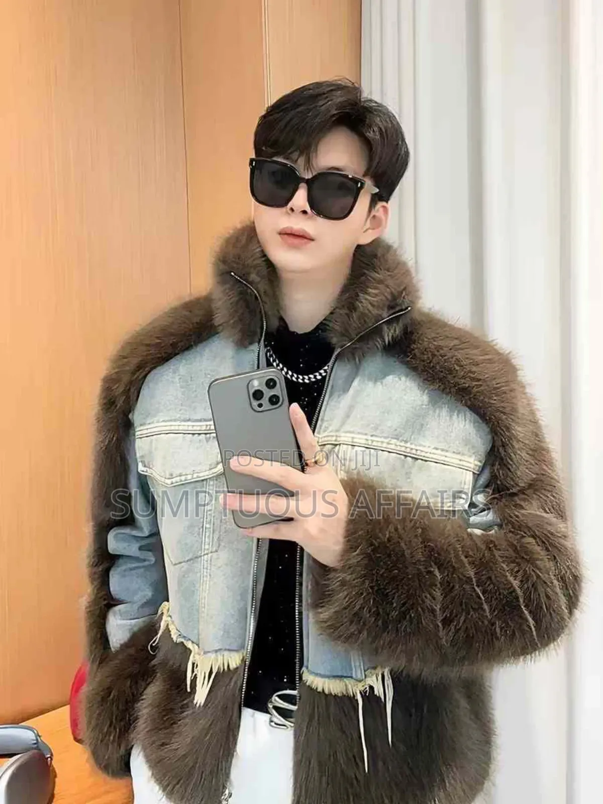 Luxury Mink on Denim Jacket