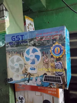 GST Reachable Solar Table Fan 12 Inches