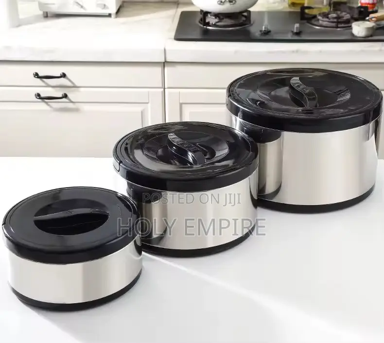 3pcs Thermal Lunch Box Stackable Snack Box Container Stainless Steel