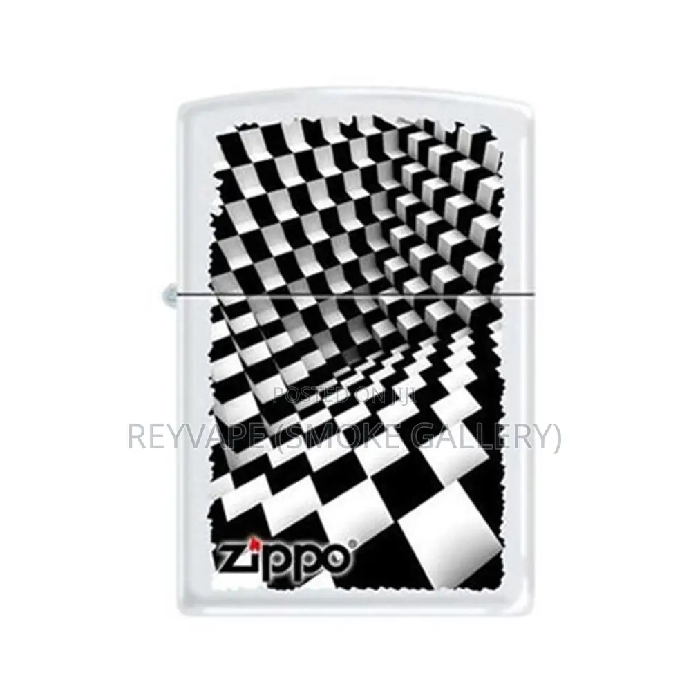 Zippo Black White Boxes Fluid Lighter