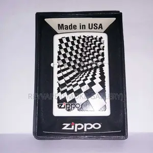 Zippo Black White Boxes Fluid Lighter