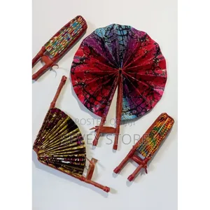 Wedding Ankara Handfans With Aso Ebi